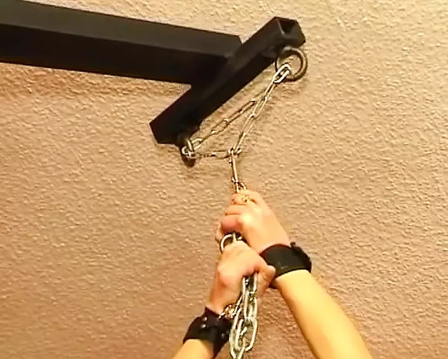 Saggy German whore tied up and spanked hard by her master