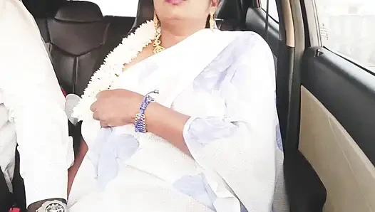 Indian Bhabi Car Sex. Beautiful Saree Housewife Try to Fucking with Stepson Car Drive.telugu Dirty Talks.