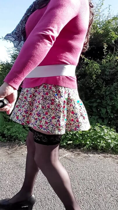 Just parked in layby, a little view of my panties