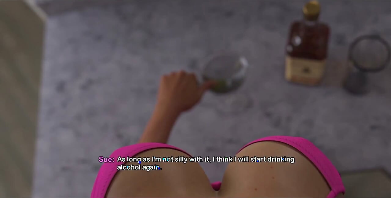 My Bimbo Dream - Brunette Stepmom with Massive Fake Tits Goes to Bed and Starts Masturbates for the First Time in Years