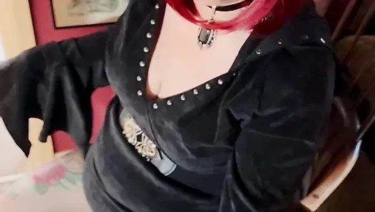 This Goth Loves to Dangle Her cigarette - Tina Snua Smoking A Cigarette With Lots Of Dangles