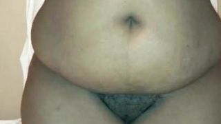 BBW jiggly fat stomach and breasts