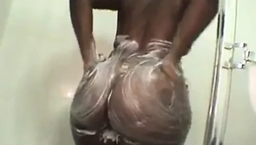 bbw great ass ebony in the shower