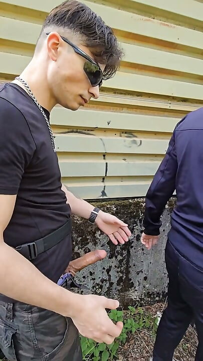 Outdoor Fun with My Gay Bitch. I Fucked Him Bareback and Used His Mouth Until He Swallowed My Cum.