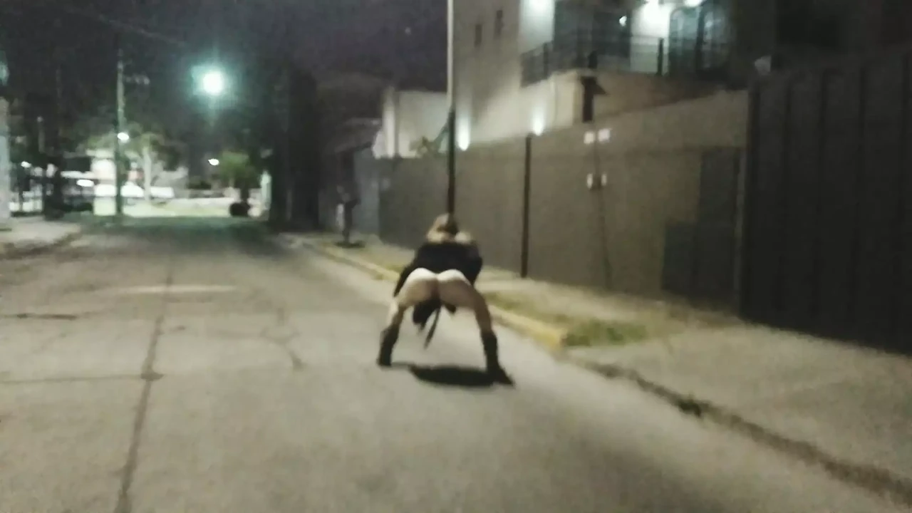 public nudity on the city street caught by voyeurs
