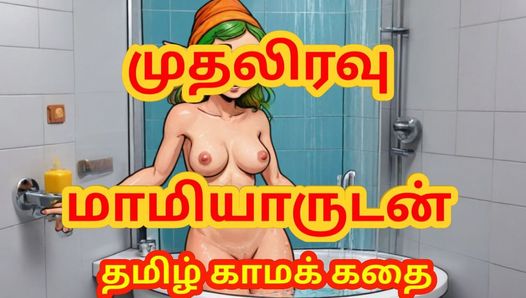 Tamil Sex Story - Tamil Kama Kathai Sexo con la madrastra de la esposa en la primera noche - Maamiyaarudan Muthal Iravu