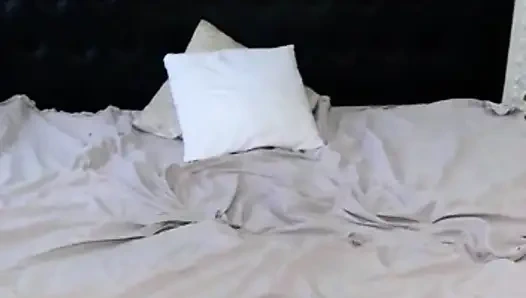 Trying my stepmom's clothes and stuffing my pussy with her panties