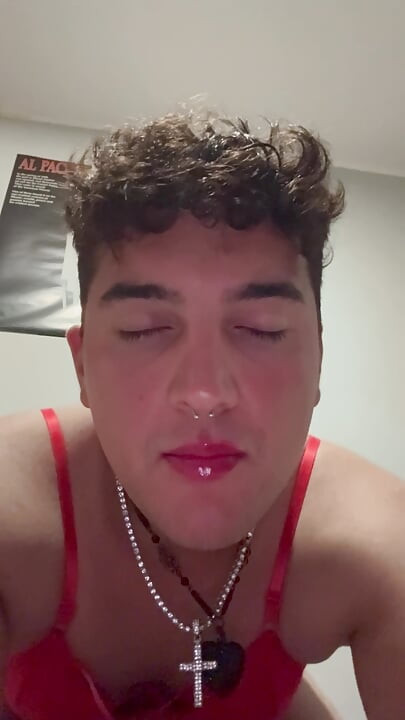 Sissy boy uses sex machine