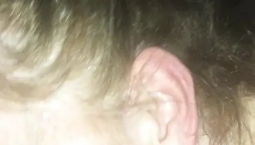 Redhead stepdaughter, deep throat’s daddy’s cock and swallows his load
