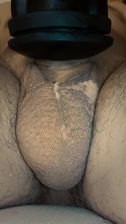 Male Balls During Jerking off.