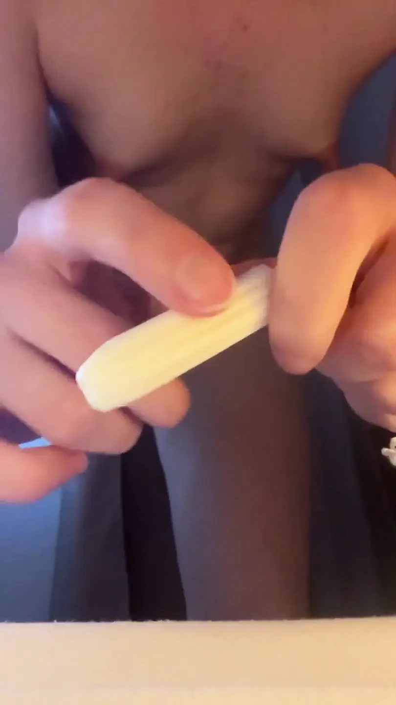 Tampon Insertion Close up - Russian Girl Stuffs Her Pussy with Dirty Talk