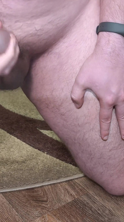 Kneeling Close-up Solo Masturbation at Home