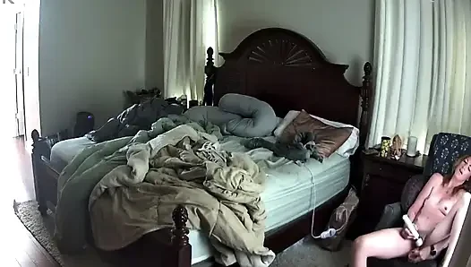 MILF caught fucking herself with giant BWC dildo