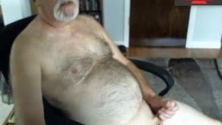 handsome hairy step dad jerking off
