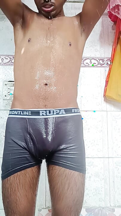 huge  Dick CUM with loads of yellow soap while bathing in bathroom