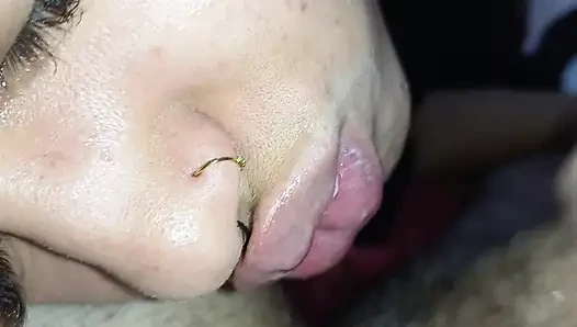 POV EXTREME CREAMPIE, THE CUCKOLD SPURTS ALL HIS BONER ON THIS BITCH