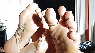 Playing footsie before sex
