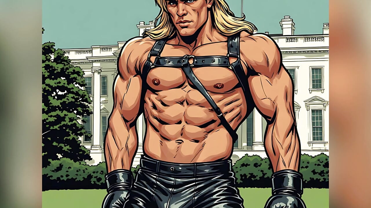 Seni komik petarung gedung putih lawn bulge