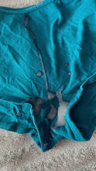 Cum on wife’s panties 2