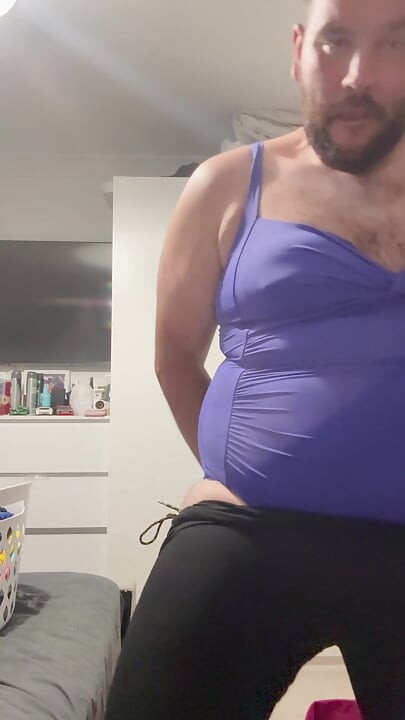 Cock and ball bondage and made into camel toe