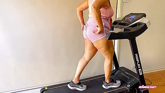 Indian Wife Gets A Very Hardcore Anal Pounding On The Treadmill By Her Personal Trainer