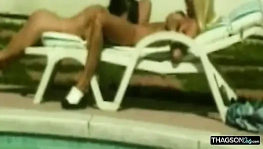 Mature Blonde Babe Stretched Wide in Outdoor Anal Action