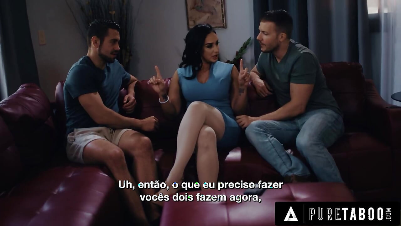 PURE TABOO Stepmom Sheena Ryder Surrenders To Stepson's DP Threesome Request - PORTUGUESE SUBTITLES