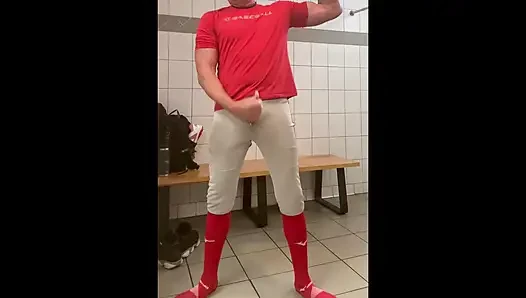 Beyzbol ekipmanlarında jockdad87 ile soyunma odasında alfa eğlencesi