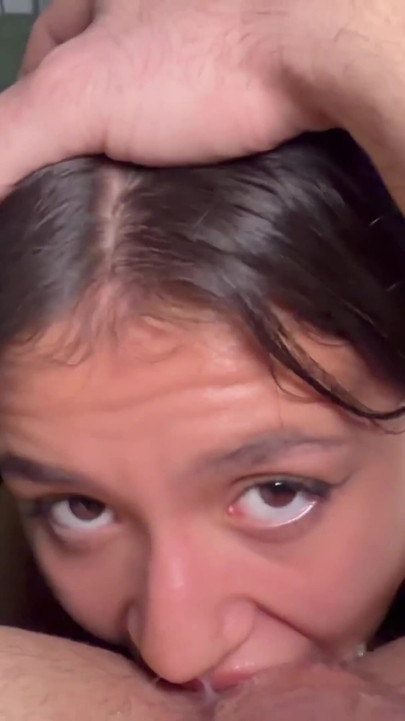 Pigtailed Teen Amira Mae Sloppy Deepthroat Face Fuck & Eats Ass