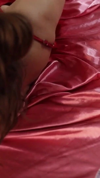 Unforgettable moment from "2253 (01) - Amateur Slut, Fuck In Red Satin Maxi Dress, Lingerie, Rimming, Blowjob, Fuck"