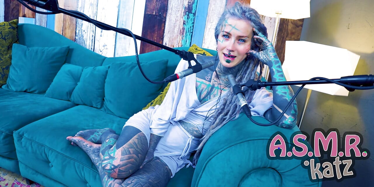 I talk about S - Shame - ASMR podcast SFW talking goth skinny girl dreadlocks tattoo model inked girl
