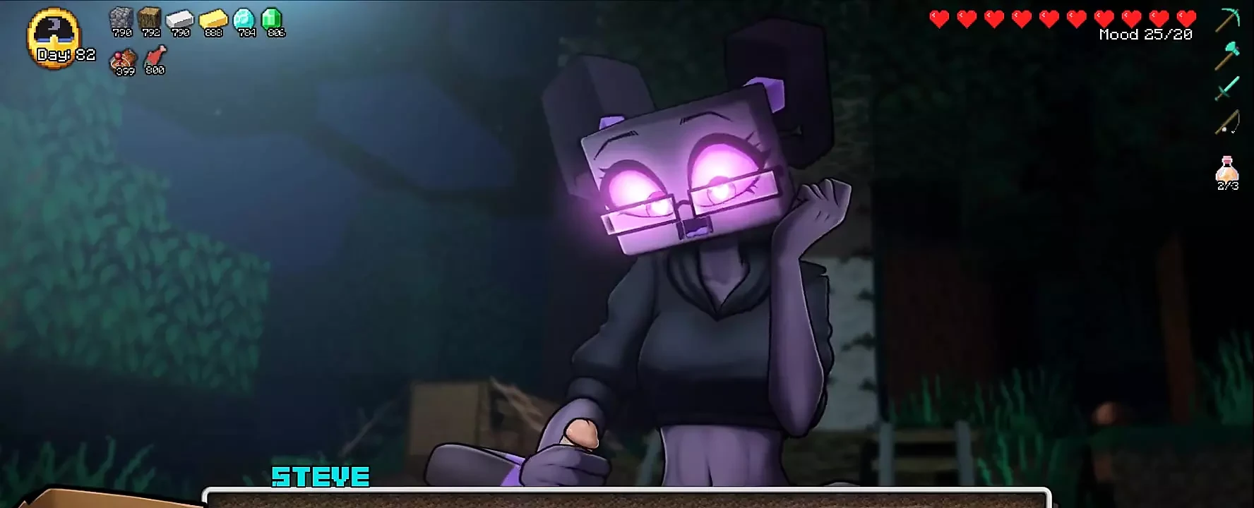 ماين كرافت قرنية كرافت - الجزء 41 حب أليكس مثليه بواسطة Loveskysanhentai