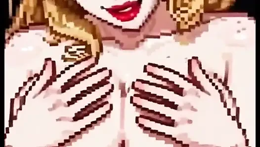 Nur blonde pixel-möpse-mädchen, ai animation