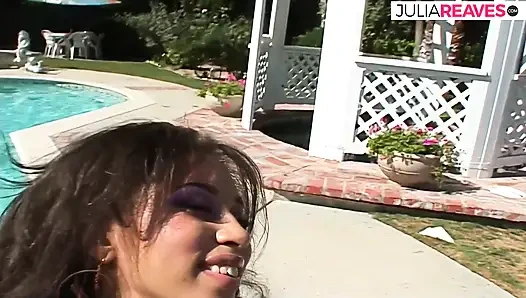 Hot girl rides a huge black cock on the sofa to mouth cumshot