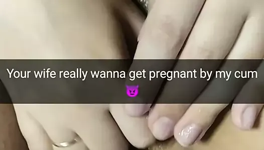 Hotwife lover cums in her pussy and she wants to get pregnant!