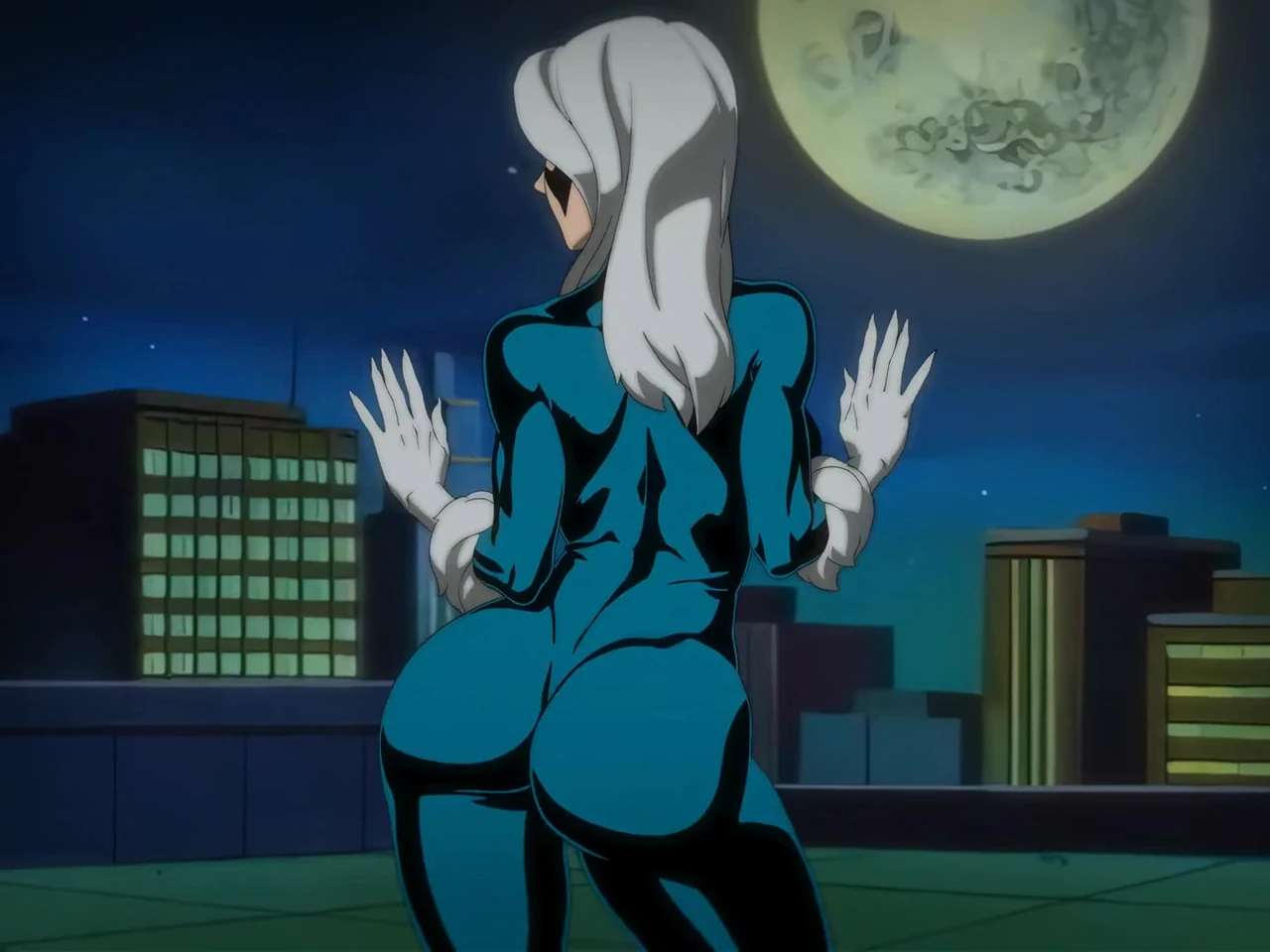 Black Cat Bends Over The Rooftop – Spider-Man Rams His Big Cock Inside Her Pussy