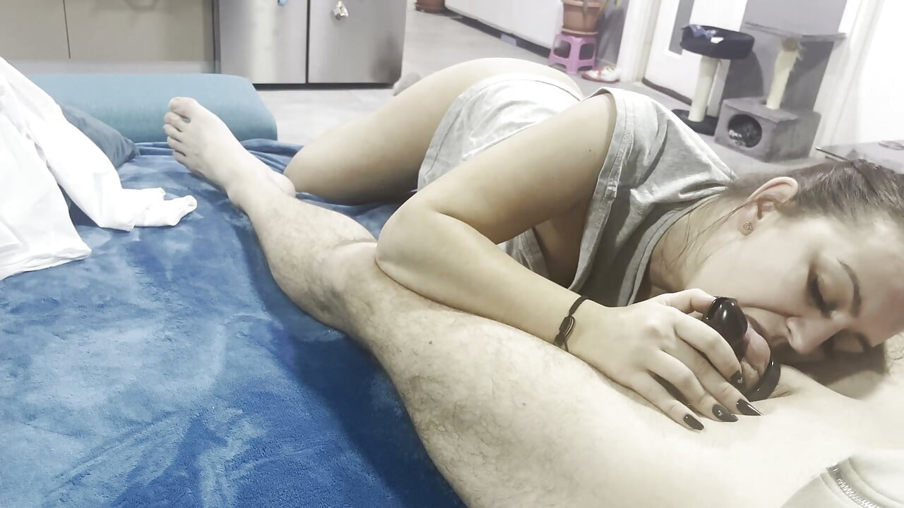 Chastity POV - Sucking Balls - 4K