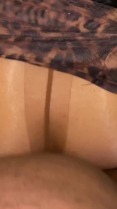 Captivating moment from "Fucking a CD while she wears shiny pantyhose"