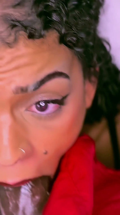Boyfriend Puts His Tall Ebony GF Into Subspace