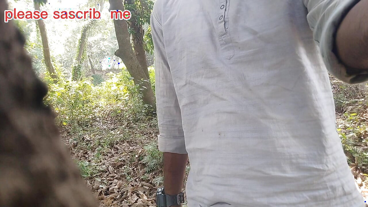 Desi bangali boy in forest fuk tree