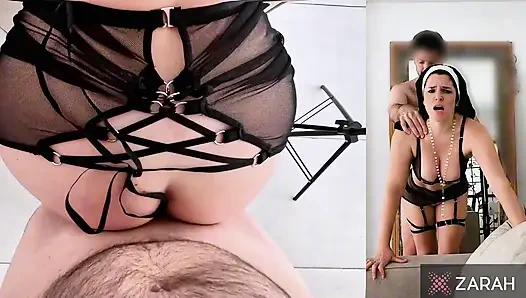 Priest Fucks and Destroys the Ass of a Lustful Nun until She's Broken