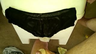 Spunking on the wifes size 24 knickers