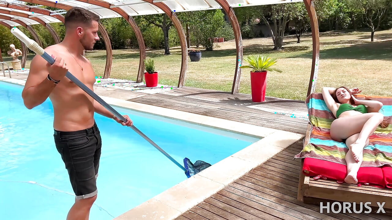 Cute MILF Julia Maze Fucked by the Pool