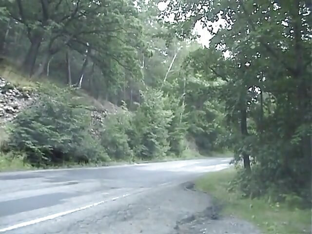 European teen picked up and fucked on the side of the road