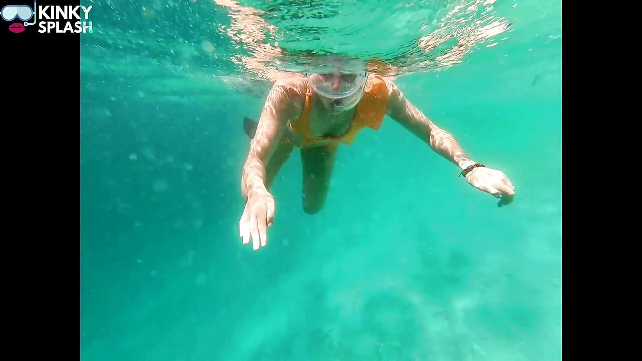 Snorkel Slut in Paradise - Underwater Flash & Naughty Tease