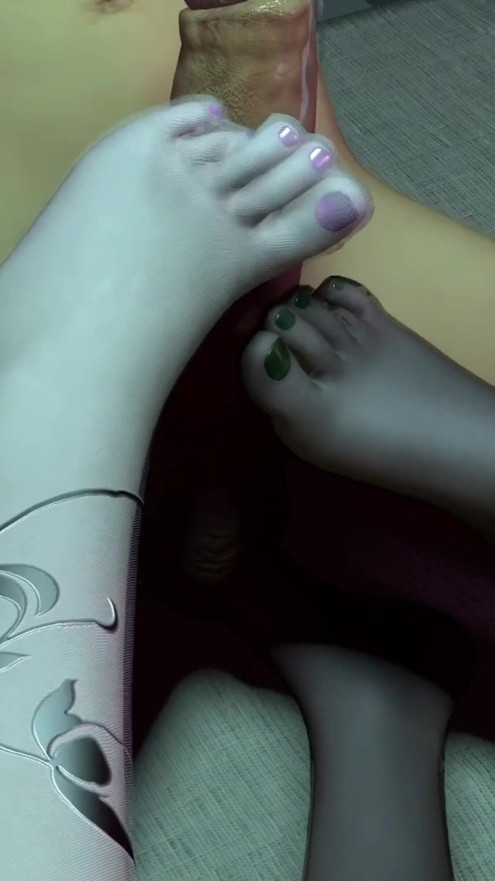 3D Two Horny Slut Cosplay Model Sharing One Big Cock