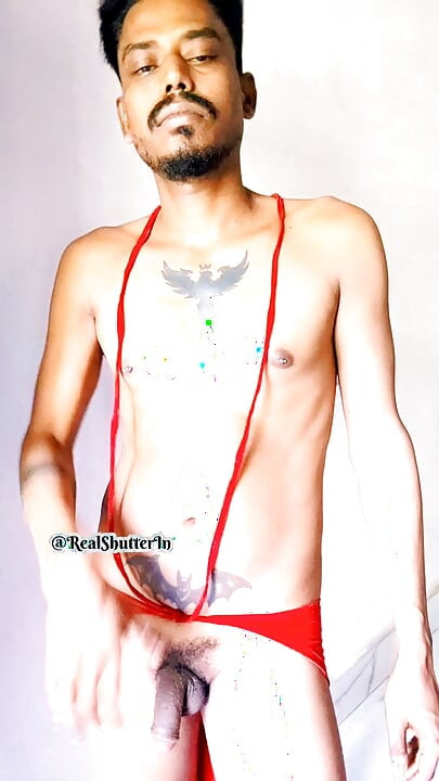 Underwear pulled down jerking