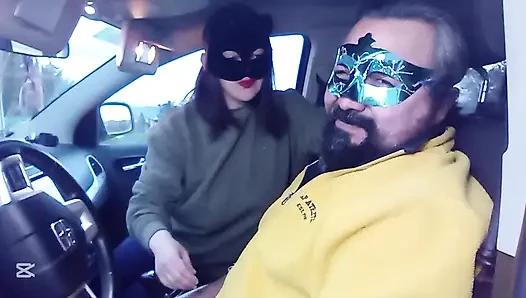 Arabada yüze tokat atma