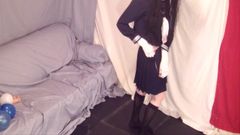 Japanese schoolgirl sissy with 250 loads of cum - PMV