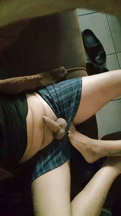 Busty Indian MILF gives hubby a footjob